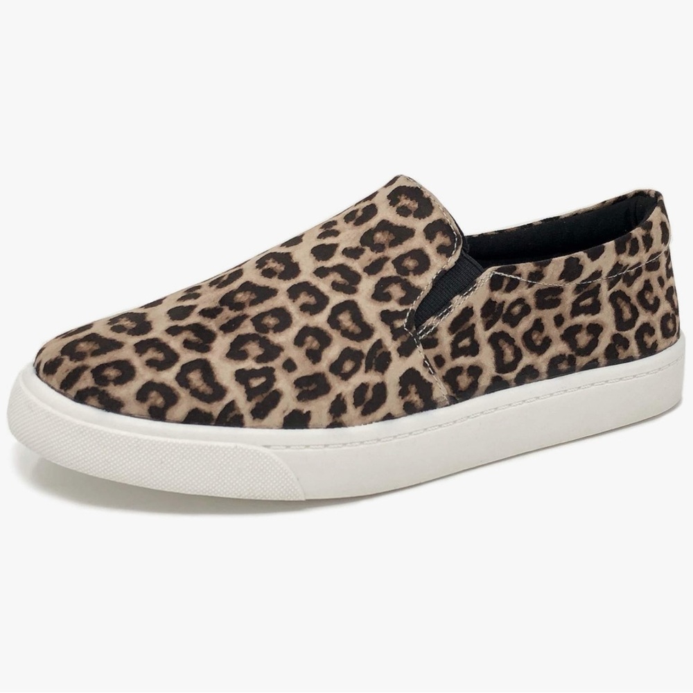 Soda | Leopard Print Slip-On Sneakers